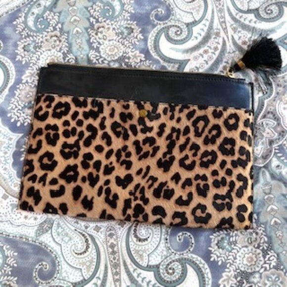 Jcrew Leopard Clutch Purse - Picture 1 of 6